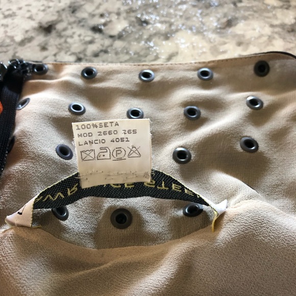 Silk bias skirt with studs. - Picture 7 of 7